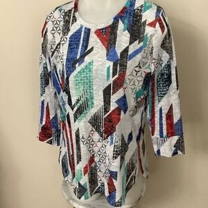 Colorful Northern Reflections 3/4 sleeve tee  Large